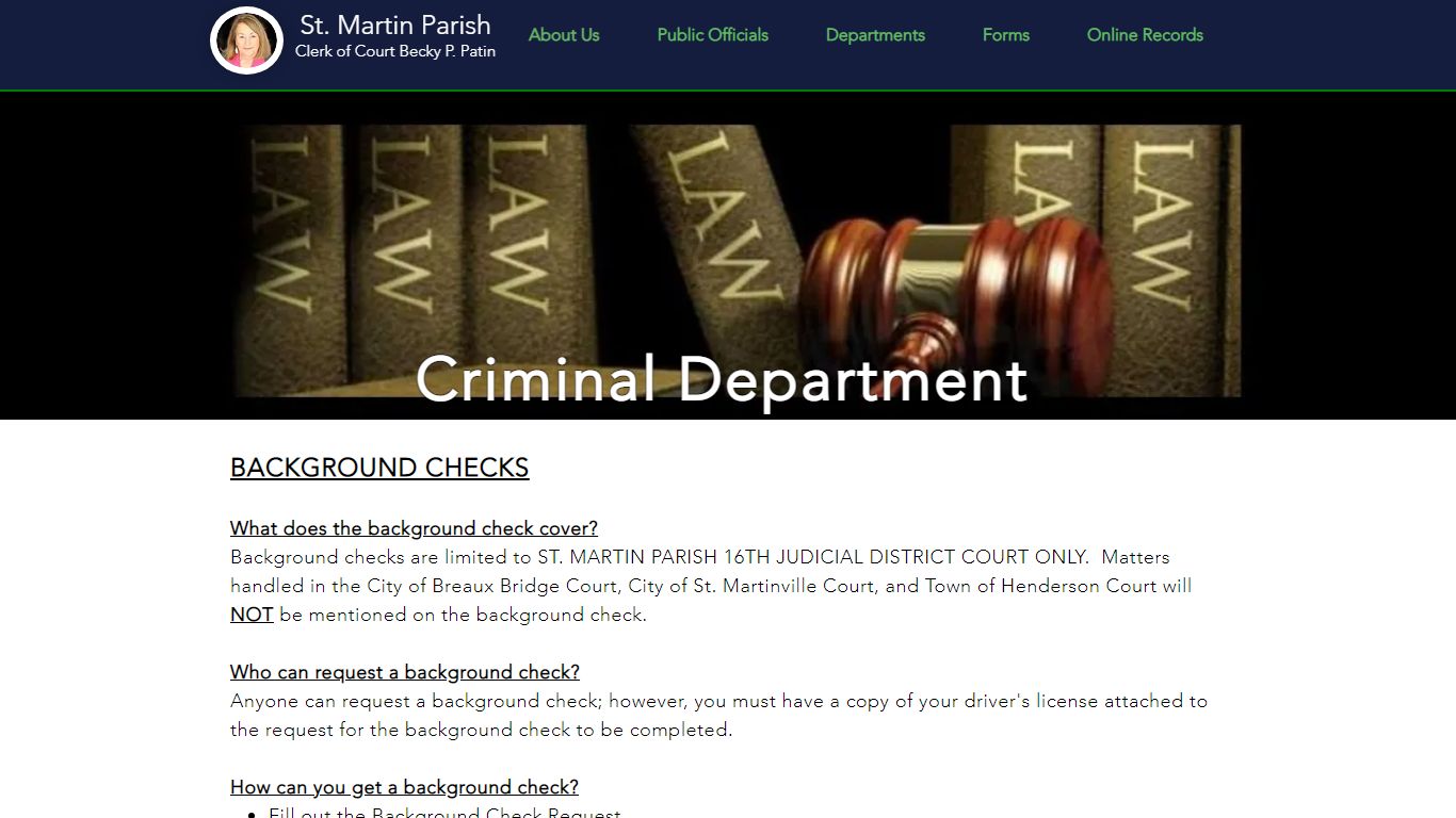 Criminal | St. Martin Clerk